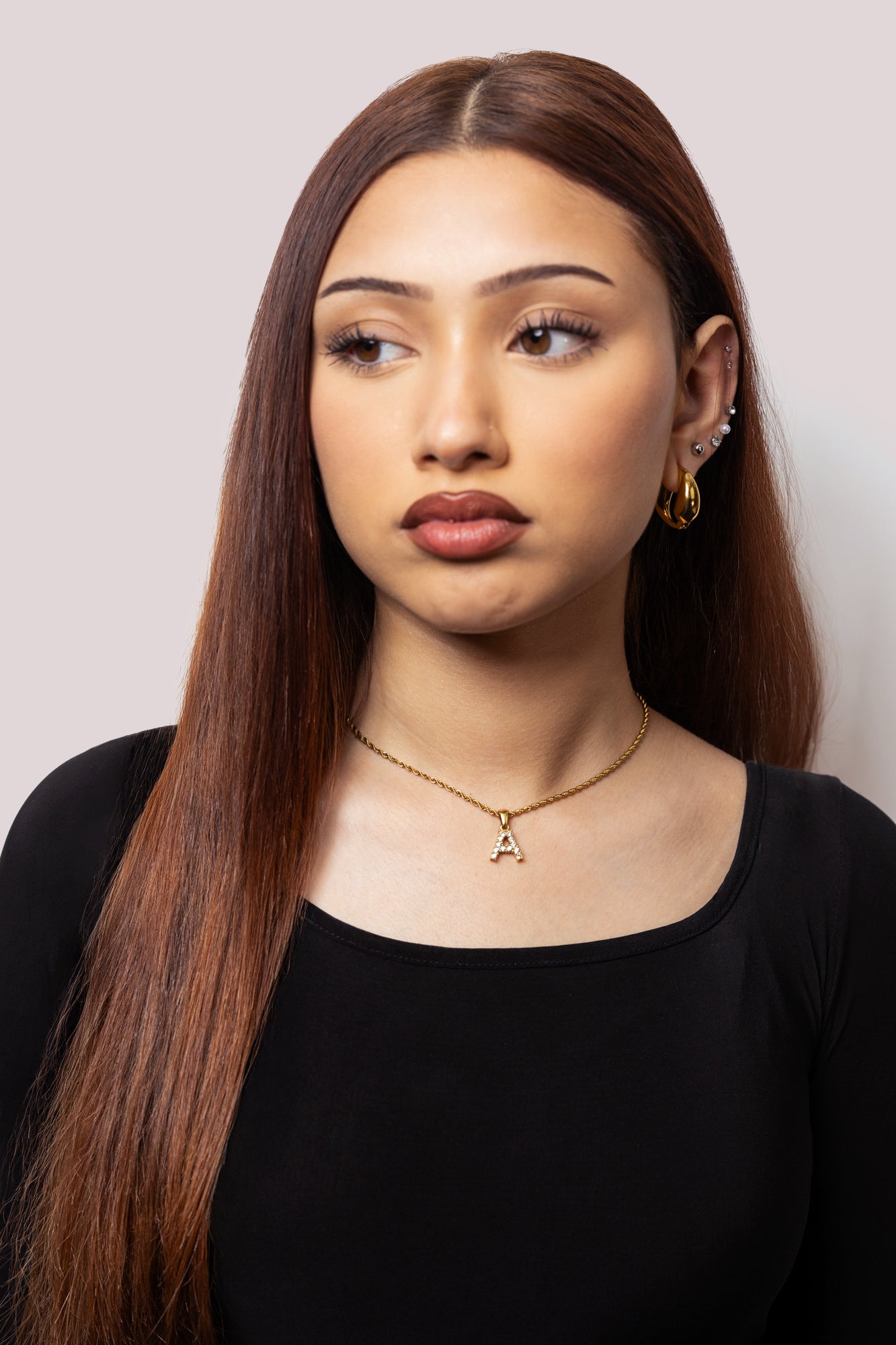 Diamond Initial Rope Necklace