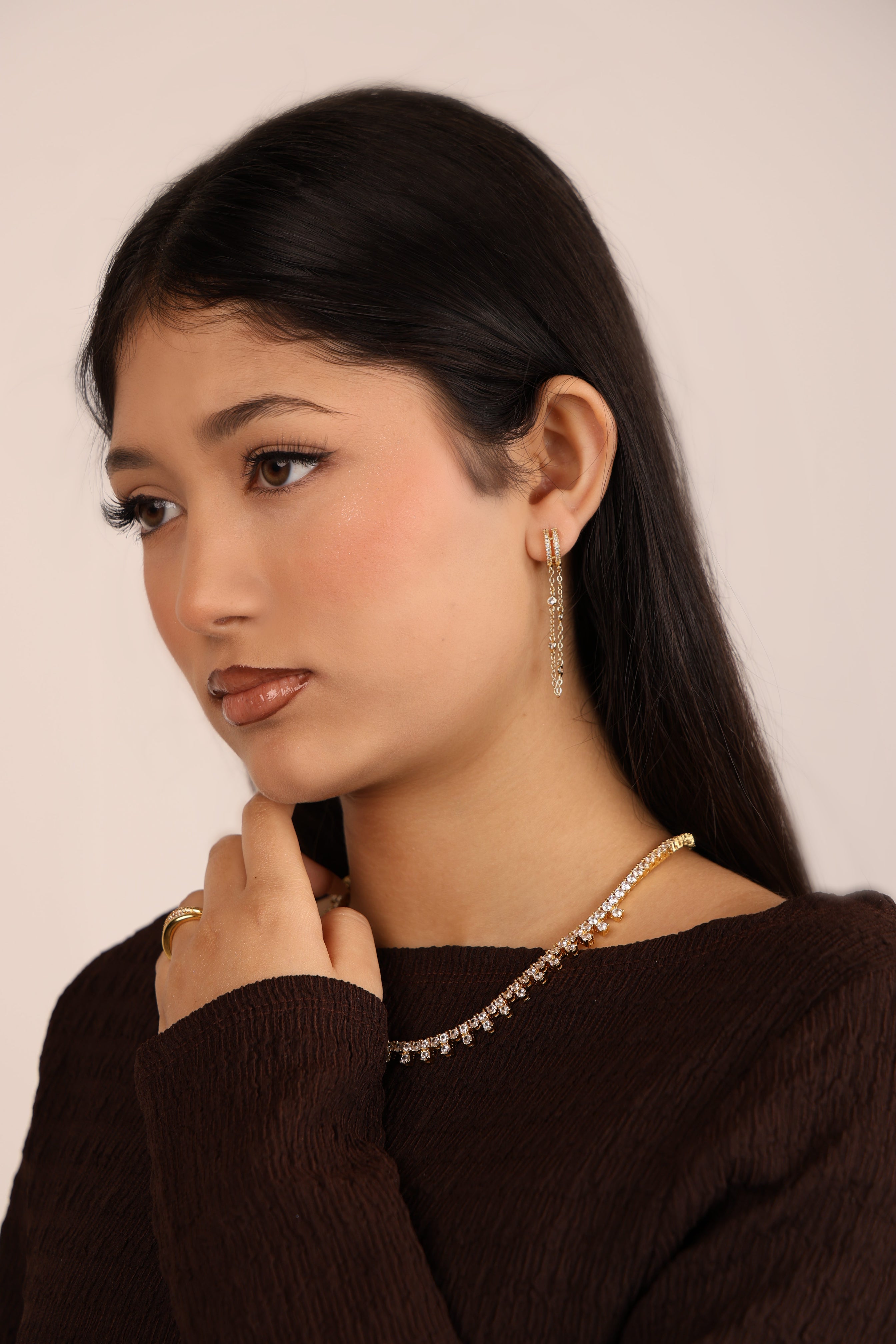 Alta Diamond Huggie Earrings