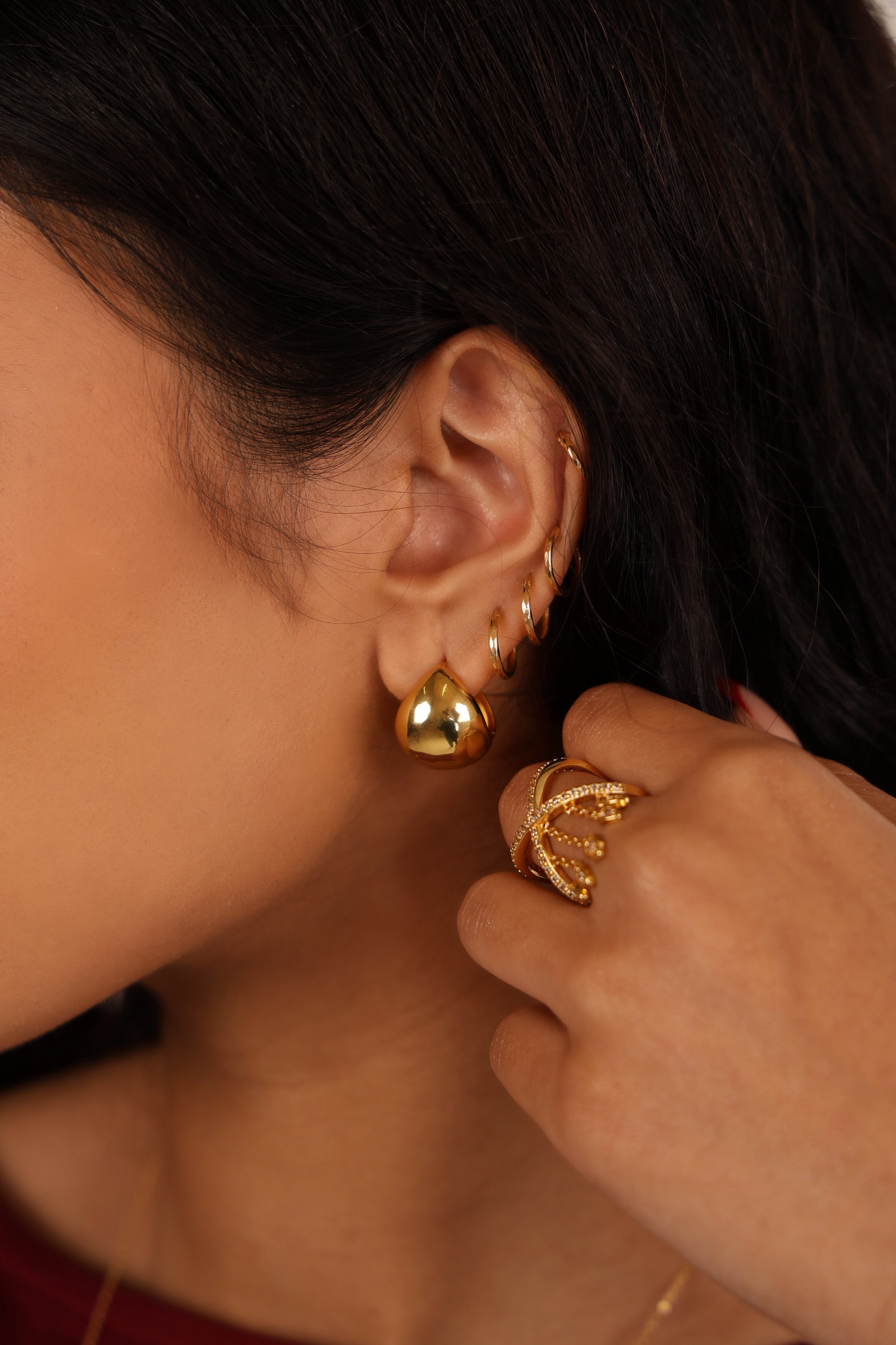 Dome Huggie Earrings