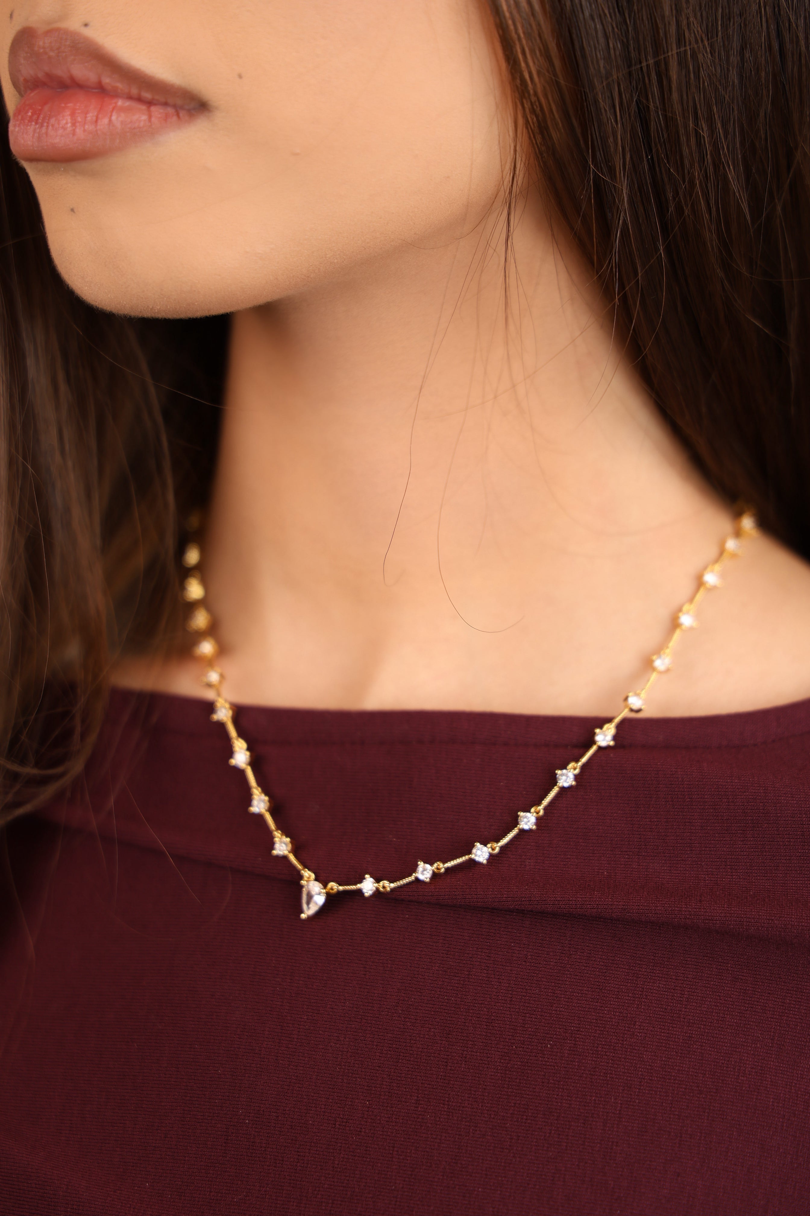 Iris Diamond Chain Necklace