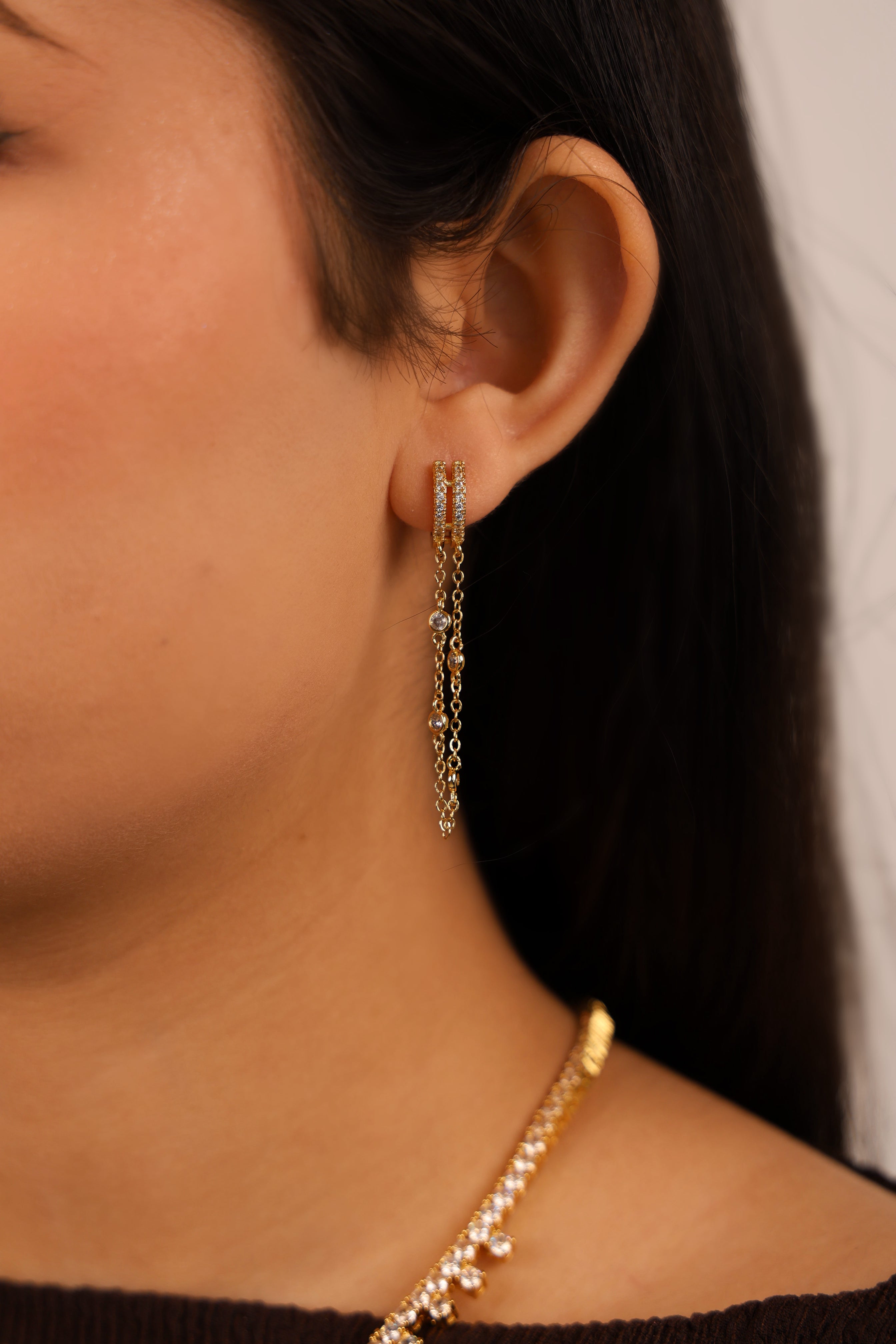 Alta Diamond Huggie Earrings