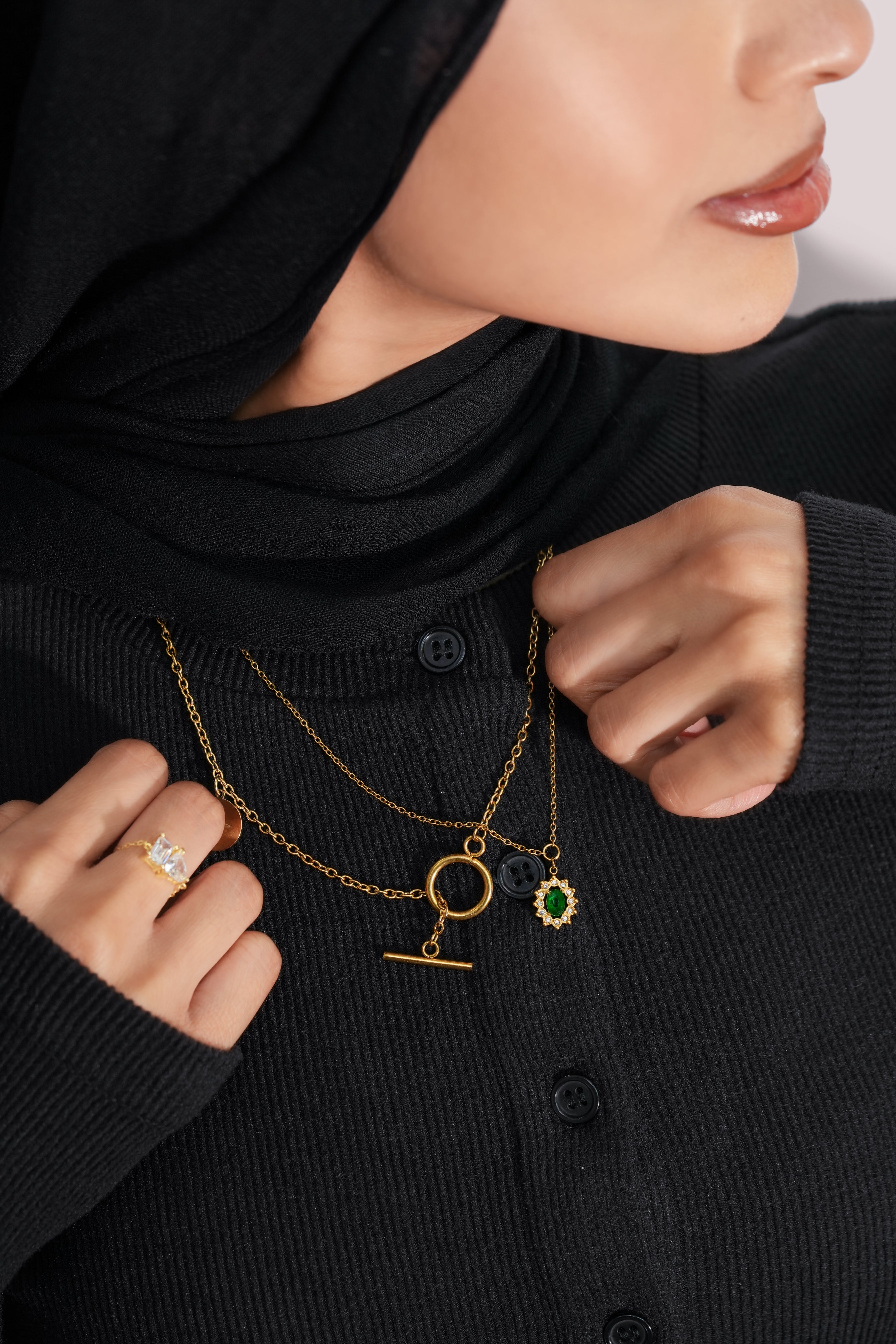 Starlit Emerald Necklace