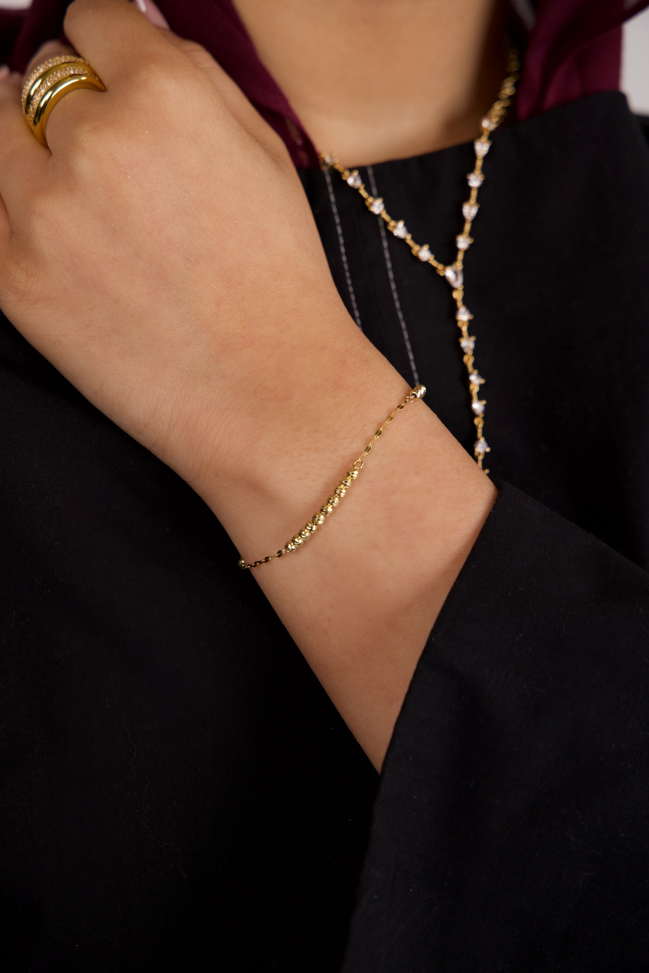 Deia Textured Chain Bracelet