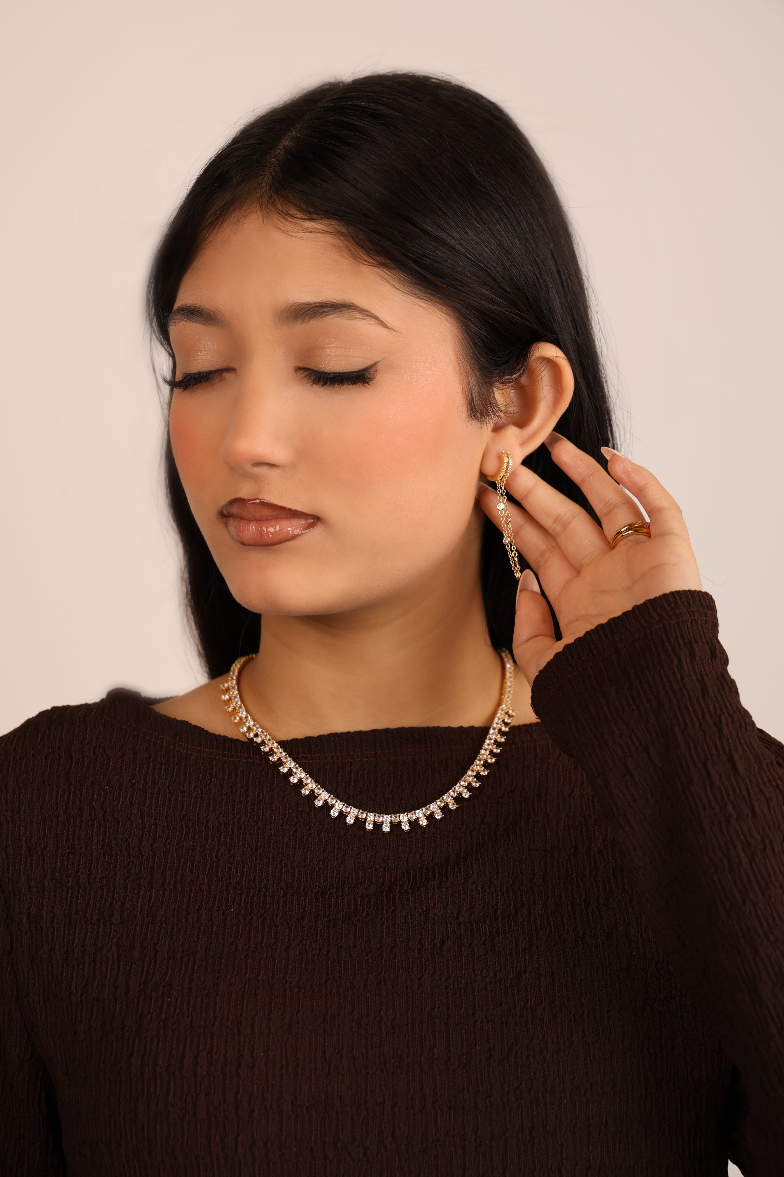 Alta Diamond Huggie Earrings